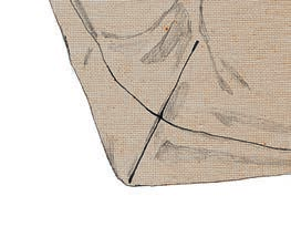 Boden Seitennaht 04 Entlang der eingezeichneten Linie mit einem Geradstich (Stichlänge 2,5)