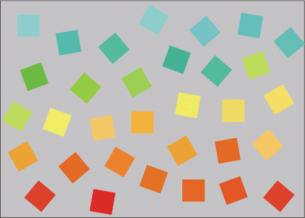 Auf Ittens 12-teiligen Farbkreis befinden sich die warmen auf der einen und die kalten Farben auf der andern Hälfte.