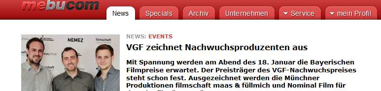 Subject: Bayerischer Filmpreis