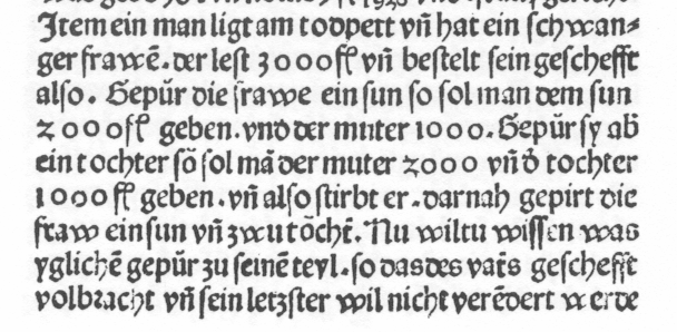 2.5 Ulrich Wagner -~1490 Bamberger Rechenbuch 1482, 1483 Ein Mann liegt am Tot[en]bett und hat ein schwanger Frau.