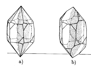 6 Kristallographie I 2. Beispiel für zweizählige Drehachse 2: Quarz SiO 2, 32, Zwilling nach [1] oder [1 1]"Dauphineer, bzw.