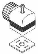 4581 Edelstahl Bestell-Tabelle Zubehör Gerätesteckdosen nach DIN EN 175301-803 Form A (bisher DIN 43650) Zum Lieferumfang einer Gerätesteckdose gehören Flachdichtung und Befestigungsschraube.