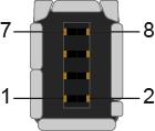 S-DIAS CPU-MODUL CP 102 X2: Ethernet (Industrial Mini I/O) Pin Funktion 1 Tx+ 2 Tx- 3 