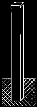 2 halbrunde Feldanschlussprofile, speziell zur Eckverbindung von zwei Aluzaunelementen bis 45, wahlweise zum Einbetonieren oder mit Montagekonsole, passend zu allen Alu-Zaunsystemen.