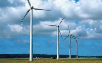 Die Kraft des Windes nutzen Windenergieanlagen liefern saubere, umweltfreundliche elektrische Energie.