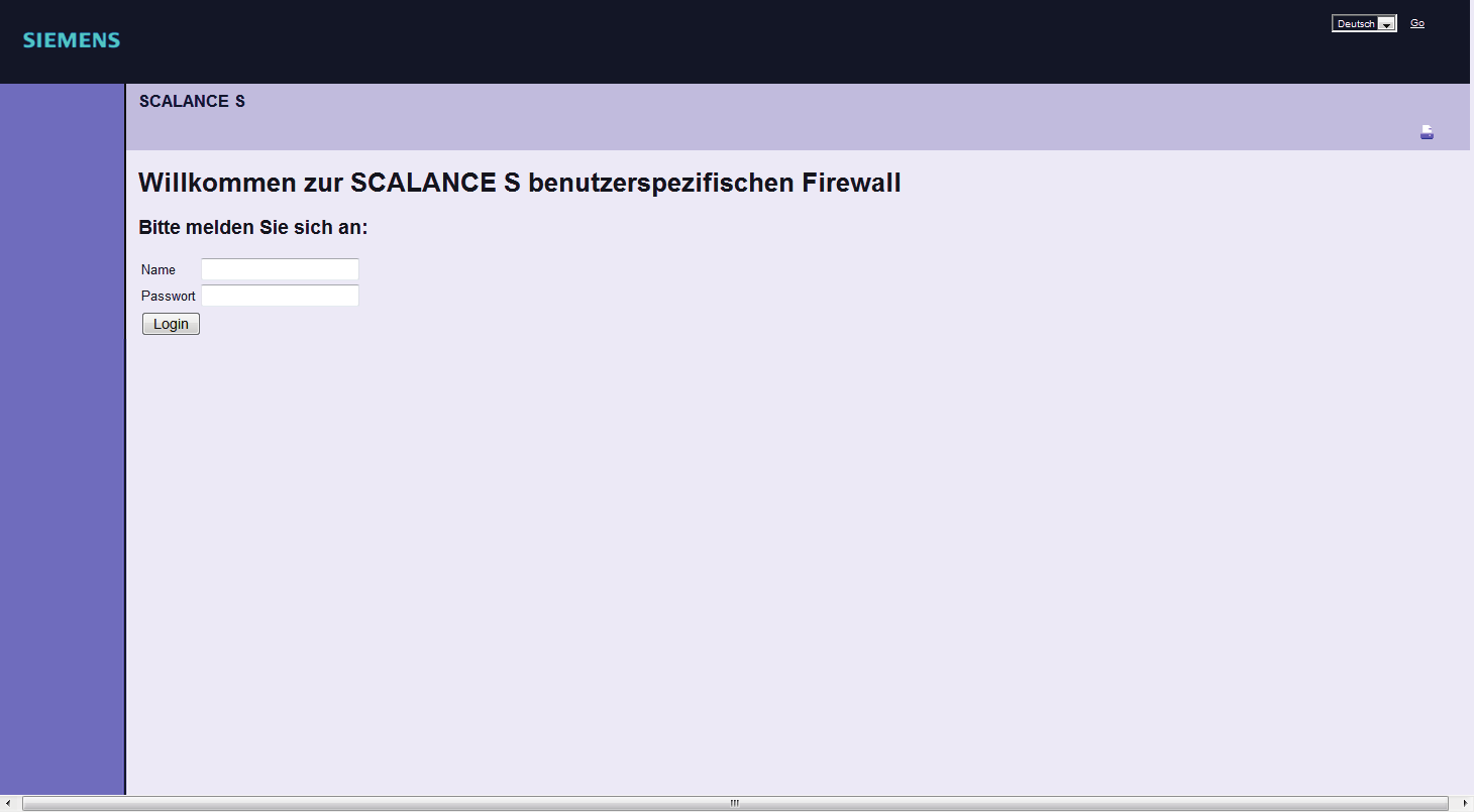 VPN zur Netzkopplung 5.3 VPN mit SOFTNET Security Client und SCALANCE S als benutzerspezifische Firewall 5.3.12 Benutzerspezifischen Firewall-Regelsatz aktivieren 1.