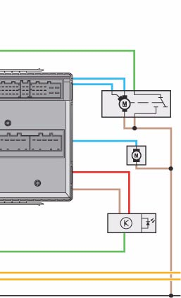 J519 V V11 F229 Funktion Wasch-Wisch Bei der Funktion Wasch-Wisch wird die Frontund Heckscheibenwaschpumpe V59 direkt vom Wischerschalter angesteuert, sie fördert sofort Waschwasser auf die