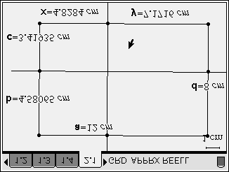 Abb. 31 Abb.34 Auf einer Calculator-Seite können anschließend die Flächeninhalte berechnet und verglichen werden.
