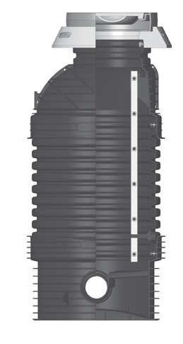 Tegra 1000 PP Einbaumatrix -Maße Kunststoffabdeckung A15 30 Sc