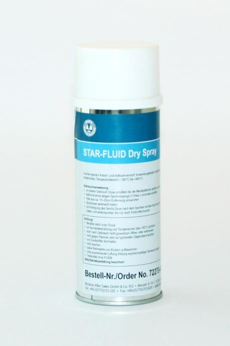 STAR-FLUID Dry Spray Hochtemperatur Kriech- und Haftschmierstoff Fettschmierstoff mit Bindemittel (Gleitlack) Verhindert Flusen- und Schmutzbindung Temperaturbereich: -180 C bis +450 C FCKW-frei