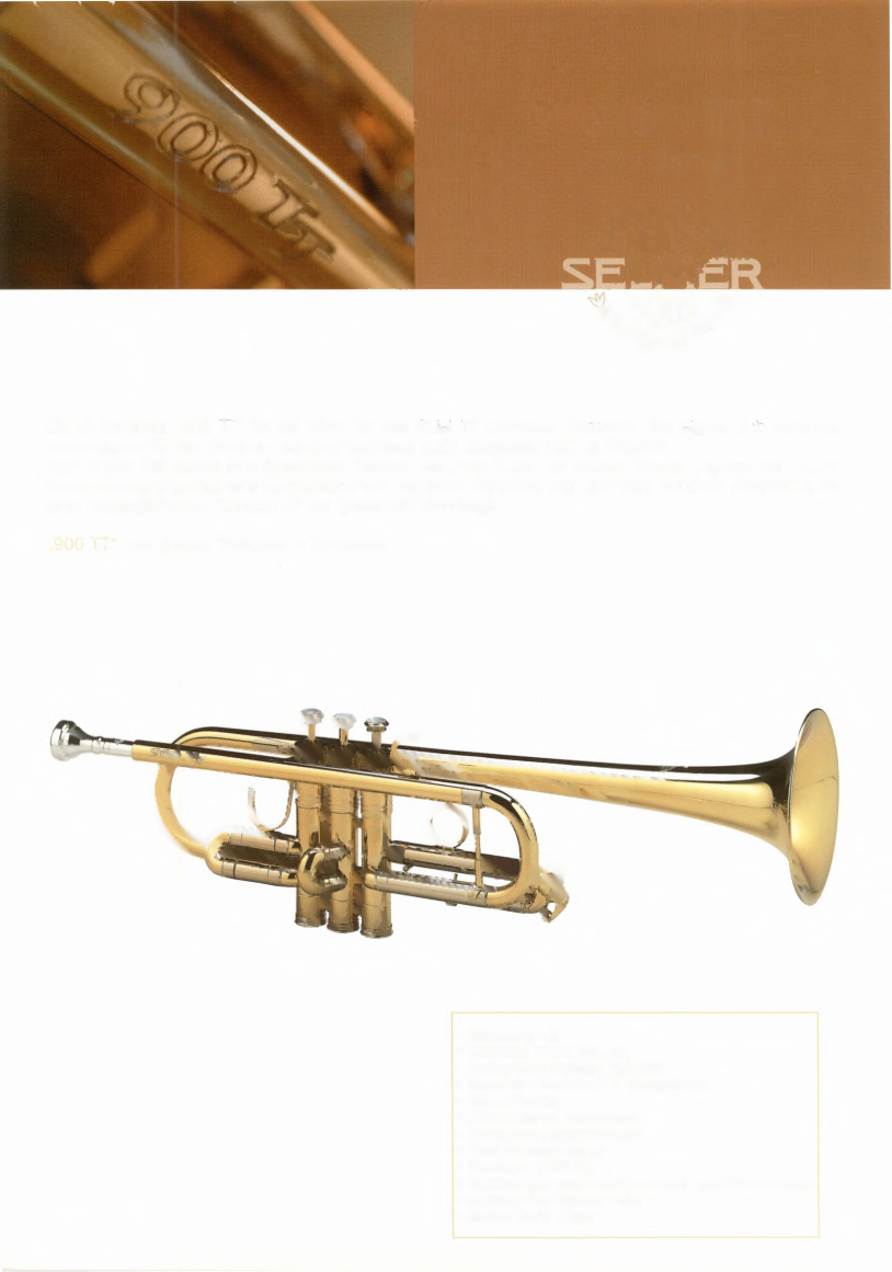 Die C-Trompete 900 I I." ist vor allem für das Sp,ci im Orchester bestimmt.