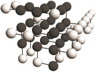 Aminosäuren, die weissen Punkte den polaren Aminosäuren.