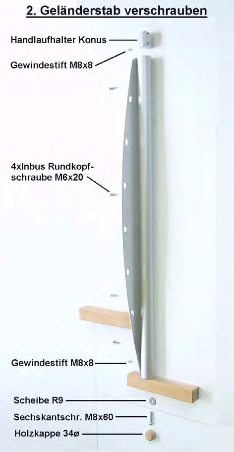 AluEdelstahl-Geländer Montageanleitung 1.