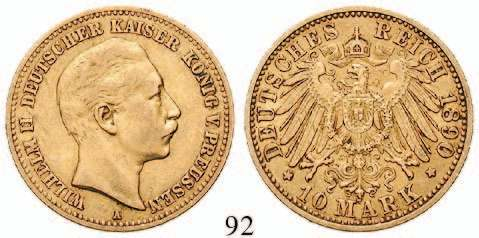 ss 170,- 79 10 Mark 1873, D. Gold. J.193. kl. Rdf.