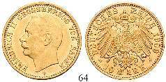 Gold. Friedb.817; Probszt 1642. f.st 450,- 63 10 Mark 1904, G. Gold. J.