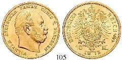, 1861-1888 10 Mark 1872, A. Gold.