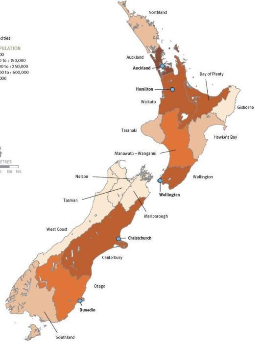 Neuseeland auf einen Blick Fläche: 270.000 km² Einwohner: 4,5 Mio.