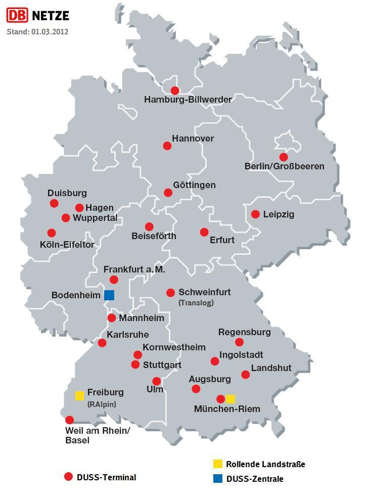 Schnell und flexibel - KV-Netzwerk über Leipzig-Wahren 50% Kontinental- und 50% Seehafenverkehre. Hoher Chemie-Anteil, im Besonderen bei Kontinentalverkehren.