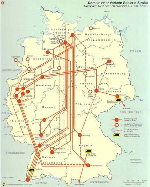 Kombinierter Verkehr : Nationales Netz 2000/2001 Verbindungen der Rollenden Landstraße (=