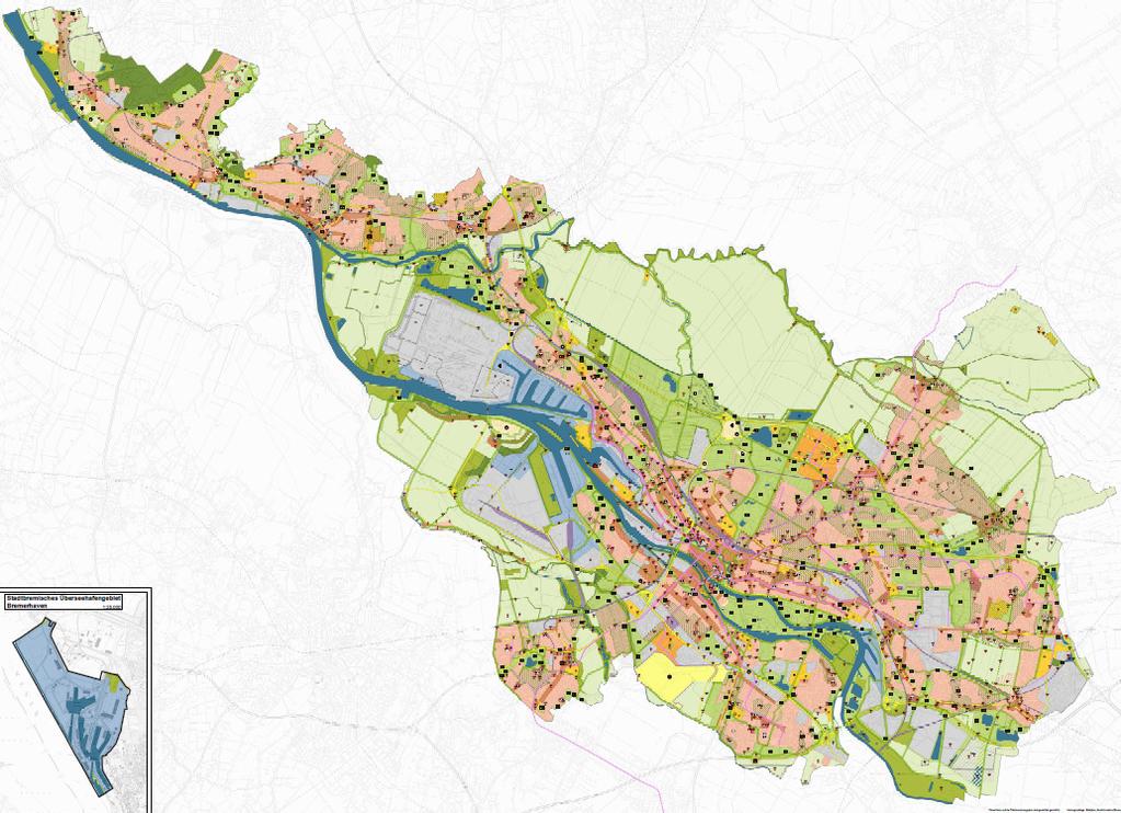 Fazit für die Berücksichtigung von Urban Gardening und urbaner Landwirtschaft im Neuentwurf für einen neuen Bremer Flächennutzungsplan: Für alle genannten Bereiche sind im Flächennutzungsplan Flächen