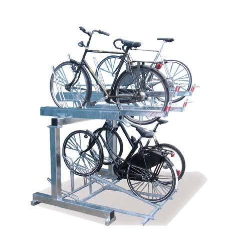 Doppelstock Fahrradparker FÜR EINE OPTIMALE FREIRAUMGESTALTUNG DOPPELSTOCKPARKER Kompaktes Fahrradparkern mit den