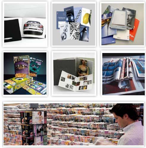 Produkte unserer Kunden Erzeugnisse Prospekte Geschäftsdrucksachen Zeitschriften Verpackungen Etiketten Plakate Auflagen 200-1.000.
