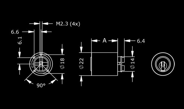ICS-Schalterzylinder MR22-S.25/A Ansicht außen Produktbeschreibung Der ICS-Schalterzylinder MR22-S.25/A ist für den Einsatz in unterschiedlichen Schlüsselschaltern geeignet.
