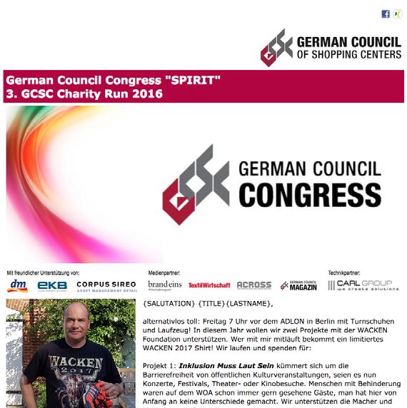 Congress-Berichterstattung im German Council Magazin Pauschalpreis: 17.