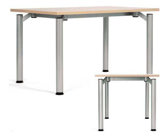 Tischgestell D60 UP aus Rundrohr, ø 60 mm zerlegbar Inkl.