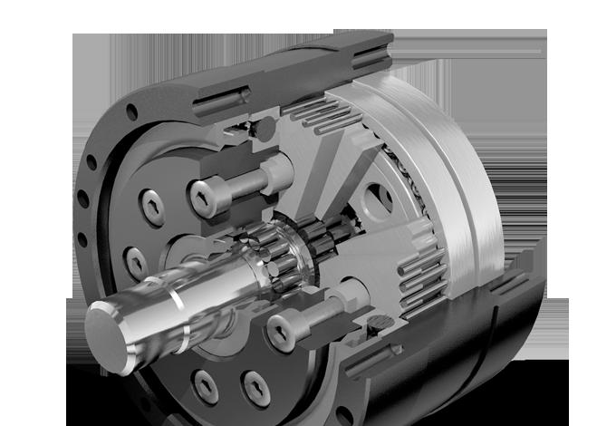 Kompaktgetriebe / Compact Gearboxes 1 Hohe mögliche Axialbelastungen und hohe Radialkräfte sowie extreme Kippsteifigkeit durch groß