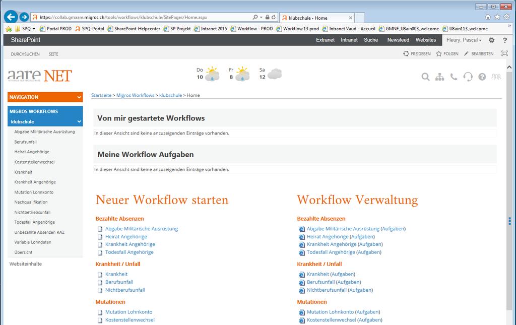 Migros HR Workflows