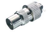 00 Winkel-Koaxialkupplung -> Koax-Kabel,5 bis 7,5 mm 8/5 M 1 Stück VPE 5 EDV-Nr.