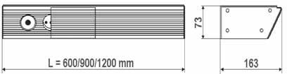 Steckdose rechts maximale Belastung 5 kg Länge 600 mm, 8 Watt Länge 600 mm, 8 Watt Länge 900 mm, 14 Watt