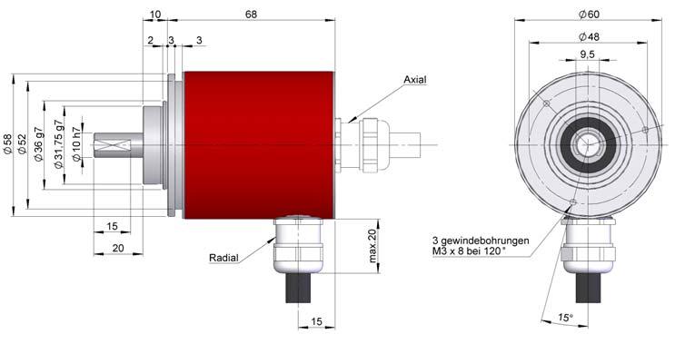 10 CS- Singleturn Ausgangswelle HS- Singleturn Sackloch-hohlwelle 2-90.1002 3-90.1003 4-90.1004 5-90.1005 6-90.