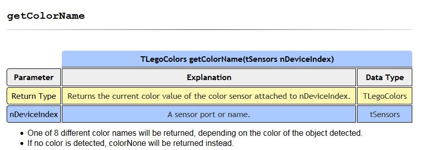 C Code Colorsensor ColorID Mode