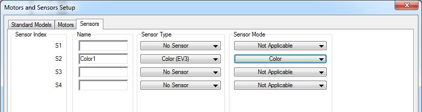 Beispiel: Anzeige der ColorID Colorsensor ColorID Mode