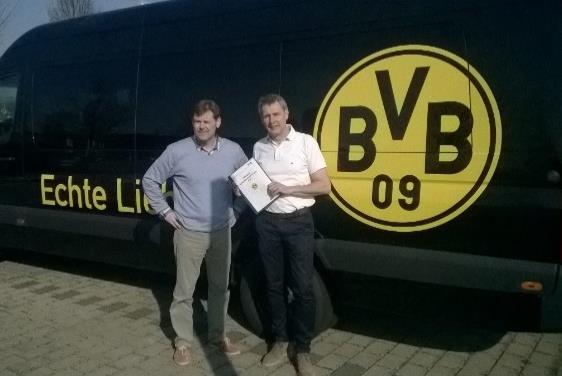 2014 bekamen wir eine Einladung des BVB und Win4All durfte im Frühjahr dieses Jahres das Win4All-Coaching-Konzept dem BVB Trainerstab vorstellen. 11 Abb.