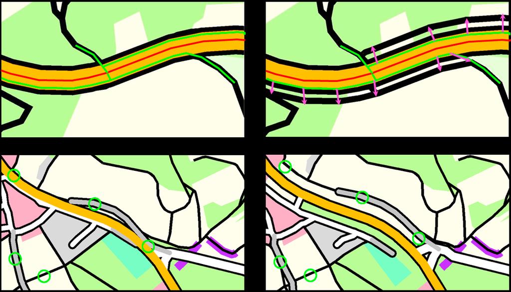 Das daraus abgeleitete Landschaftsmodell (DLM50) ist geometrisch immer noch hochgenau und kann zur Fachanalyse oder Trassenplanung eingesetzt werden.