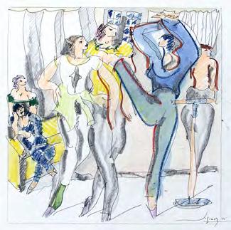 40 Döring, Adam Lude * 1925 >Ballett Compagnie< 2005 Mischtechnik