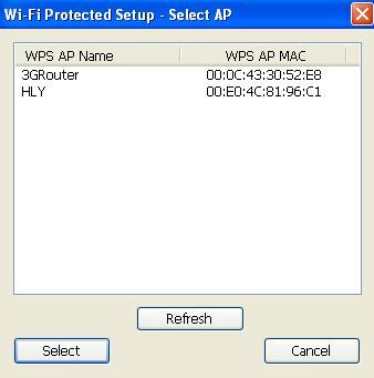 Wenn Sie No auswählen, fordert der drahtlose Netzadapter Sie auf, einen 8-stelligen PIN-Code in Ihren AP einzugeben, ohne einen AP im Voraus auszuwählen.
