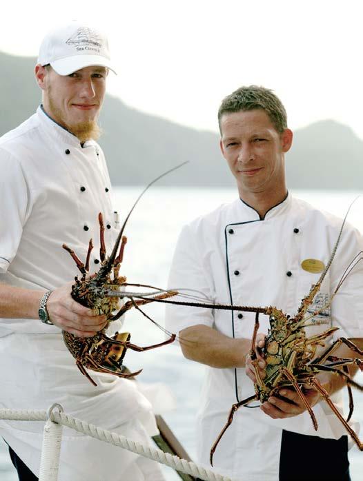 Mit Barbecues an Deck, frischen Fischspezialitäten und Buffets unter freiem