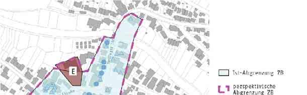 3.3.6 Städtebaulich-funktionale Bestandssituation im zentralen Bereich Scharnhausen Der zentrale Bereich Scharnhausen erstreckt sich entlang der Ruiter Straße (in etwa ab Einmündung der Plieninger