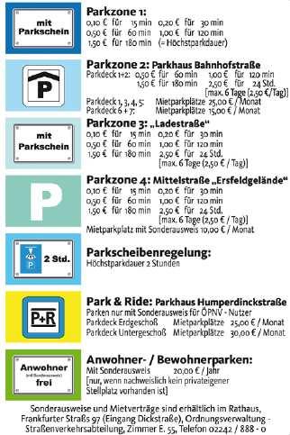 Parkscheinautomaten - Parkhaus Bahnhofstraße - Parkdeck für Parken und Parkdecks für Mietparken - Ladestraße - Parkscheinautomaten - Mittelstraße Ersfeldgelände - Parken und Mietparken mit