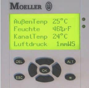Steuerung automatisch/händisch Anzeigeeinheit - alt Einstellen der: - Umschalttemperatur 20/25 C