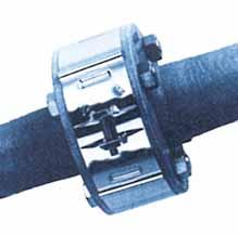 Die Spritzschutzbänder sind lagerhaltig für Stahlflansche, Kunststoff-Flansche, Glasleitungsflansche in den Breiten 38 mm / 48 mm / 60 mm / 80 mm / 100 mm.