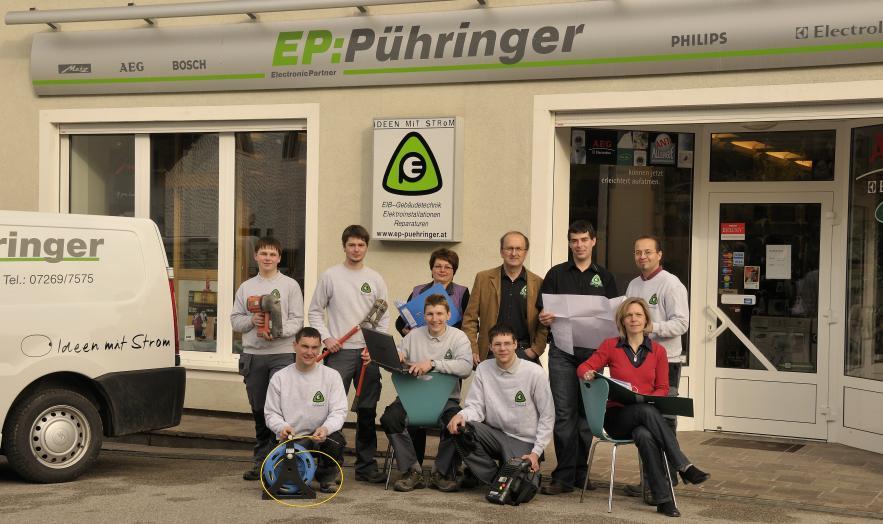 seit 1959 Elektro Pühringer GmbH Elektroinstallation, Handel von Elektrogeräten Eichpichl 5 4341 Arbing Telefon: 07269/7575 Telefax: 07269/7575-4 Internet: www.ep-puehringer.