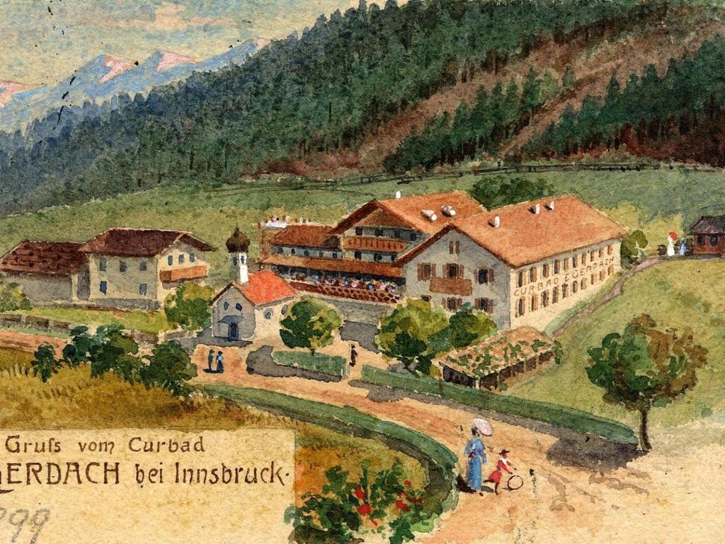Curbad Egerdach, 1899 Die heilkräftige Quelle des Bades Egerdach wurde der Erzählung nach um das Jahr 1600 von