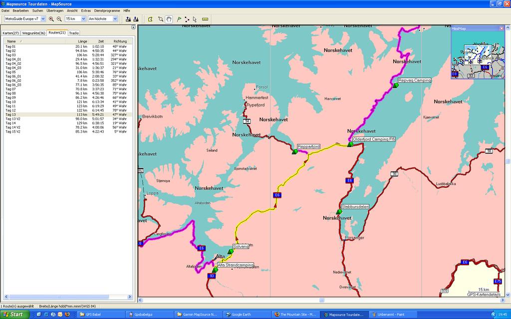 Tag 14 17.07.2009 Entlang der E6 führt diese Etappe weiter Richtung Norden über den nördlichen Teil der Finnmarksvidda.