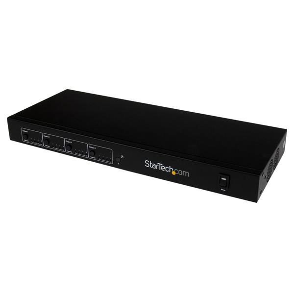 4x4 HDMI Matrix Video Switch / HDMI Extender über Cat5 / CAT6 bis 70m - 1080p Product ID: ST424HDBT Der HDBaseT HDMI-Matrix-Switch und Cat5-Extender ist eine All-in-One-Digital Signage-Lösung, mit