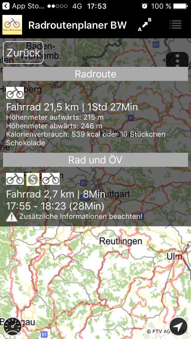 Radroutenplaner BW - Berechnung der Routen entlang des Radroutennetz des Land Baden-Württemberg